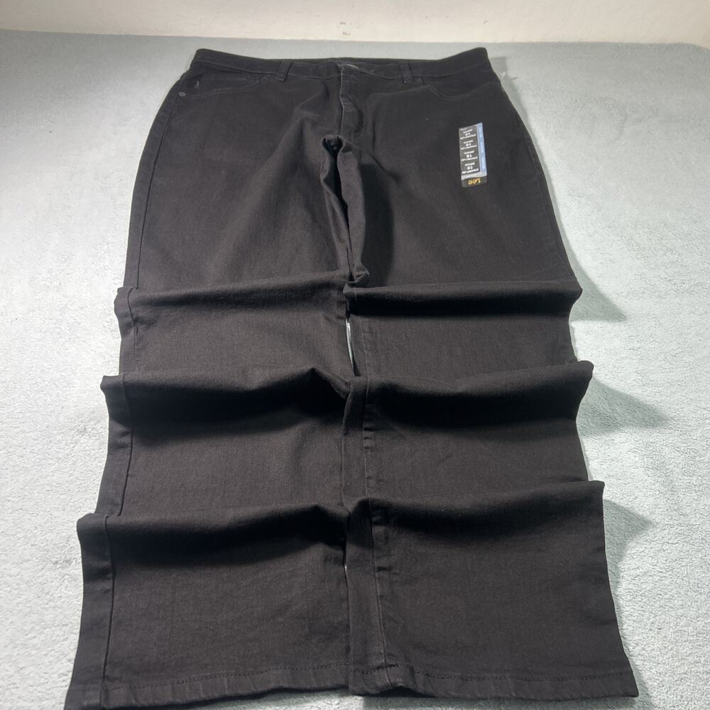 Y2k 2000s Relaxed Loose Straight Pants Womens 16 Medium 36x32 Black Hamilton NWT